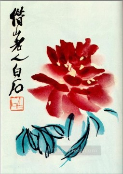 斉白石牡丹 1956 古い中国のインク Oil Paintings
